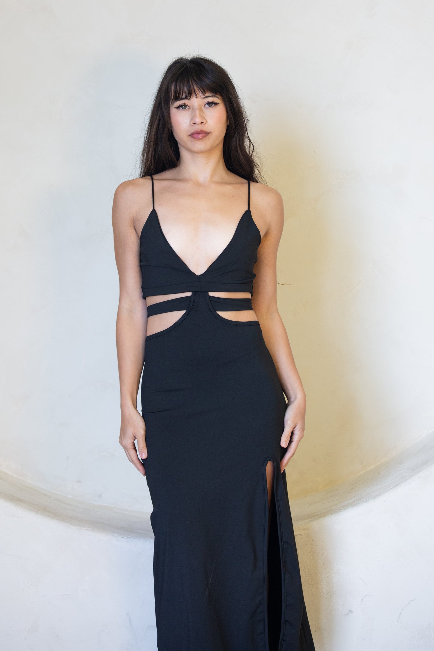 V Neck Cut Out Long Side