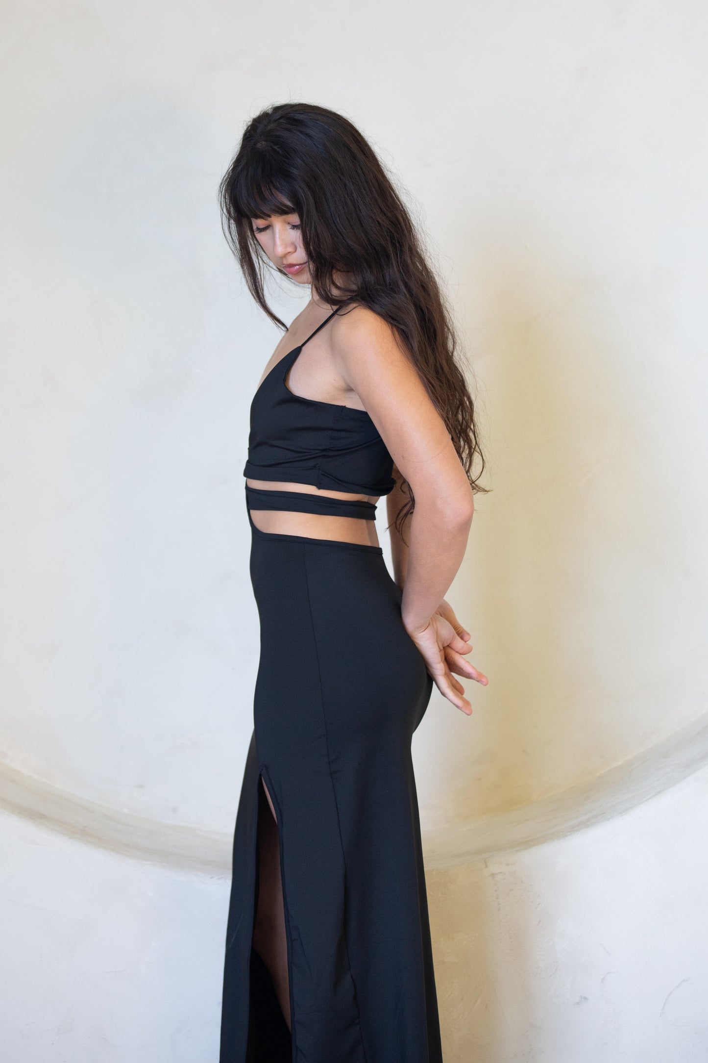 V Neck Cut Out Long Side