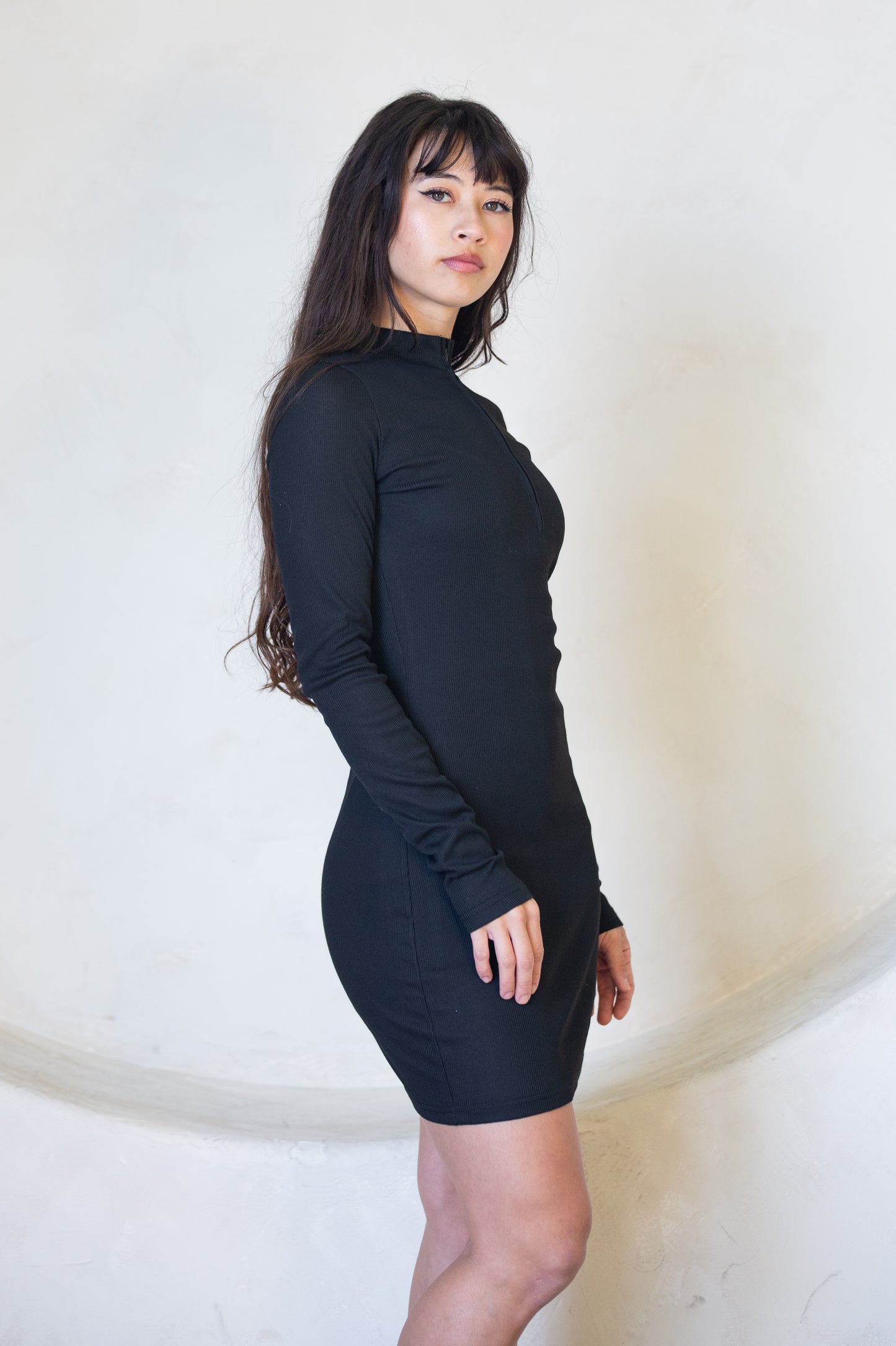 Long Sleeve Slim Rib Knitted