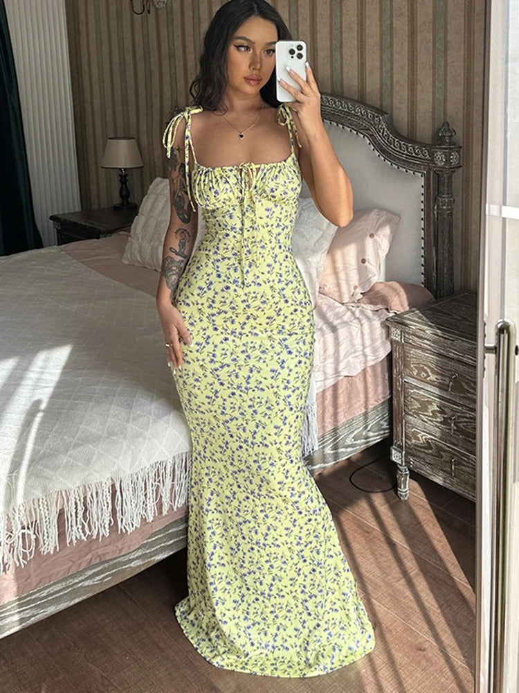 Long elegant floral