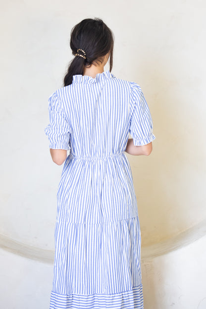 Striped Tassel Medium Cut Dress