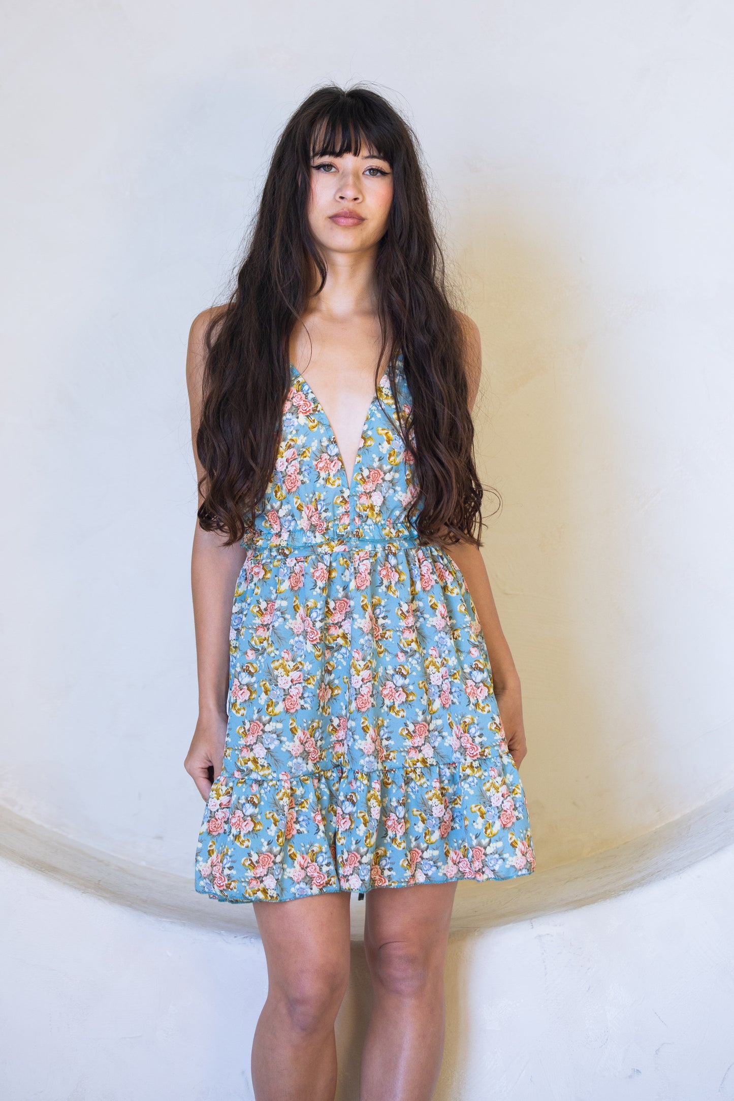 Backless Lace Up Summer Dress