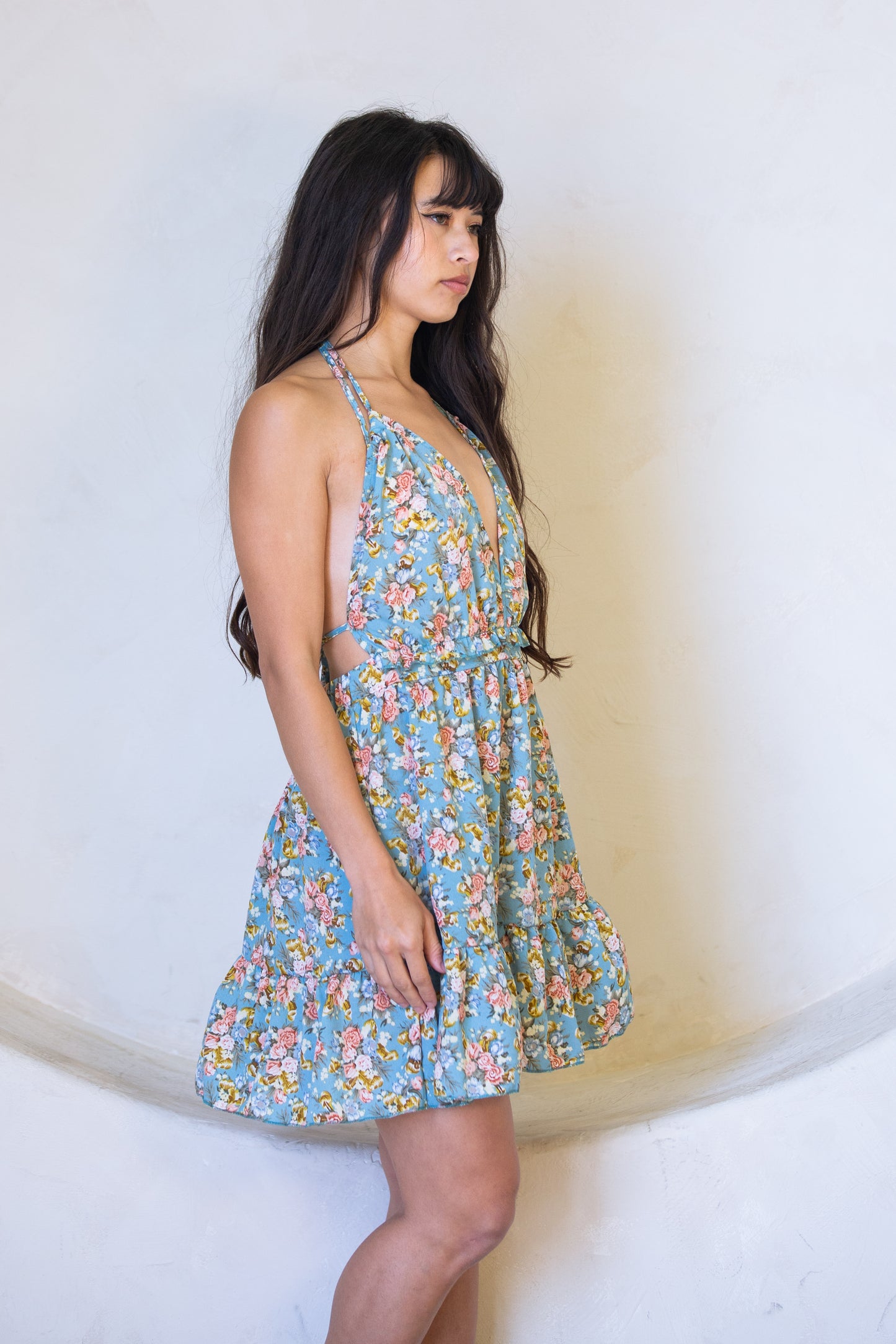 Backless Lace Up Summer Dress
