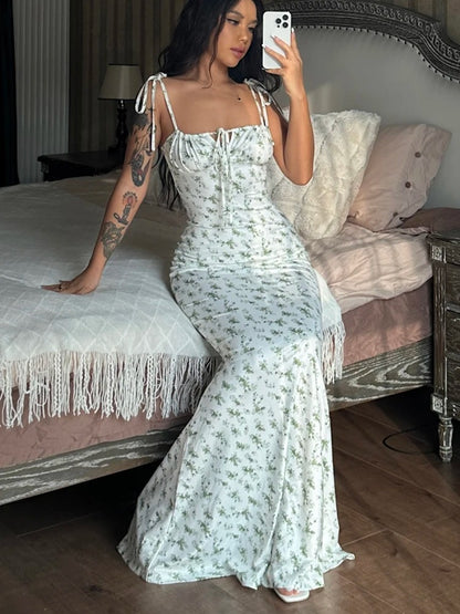 Long elegant floral