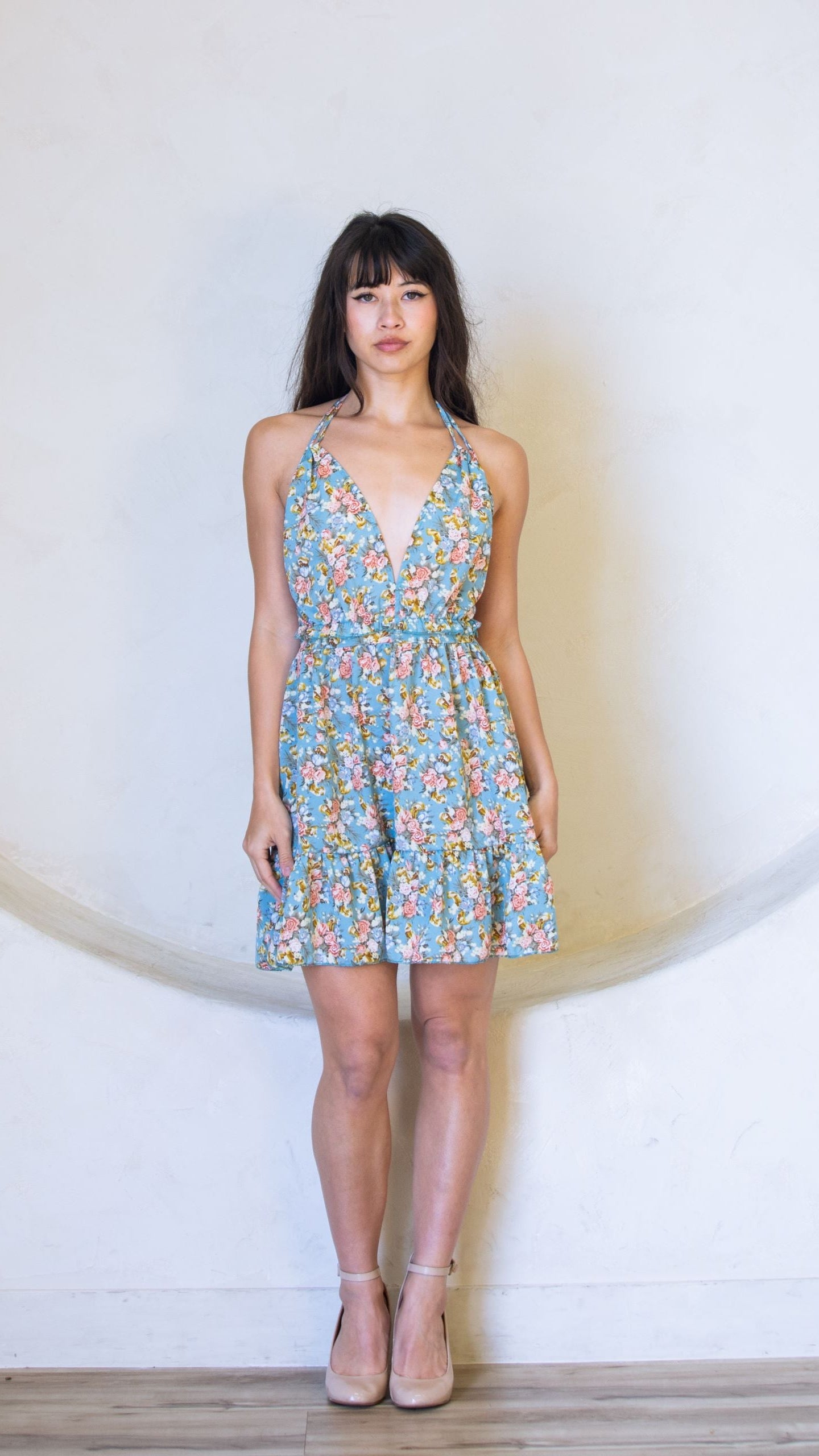 Backless Lace Up Summer Dress