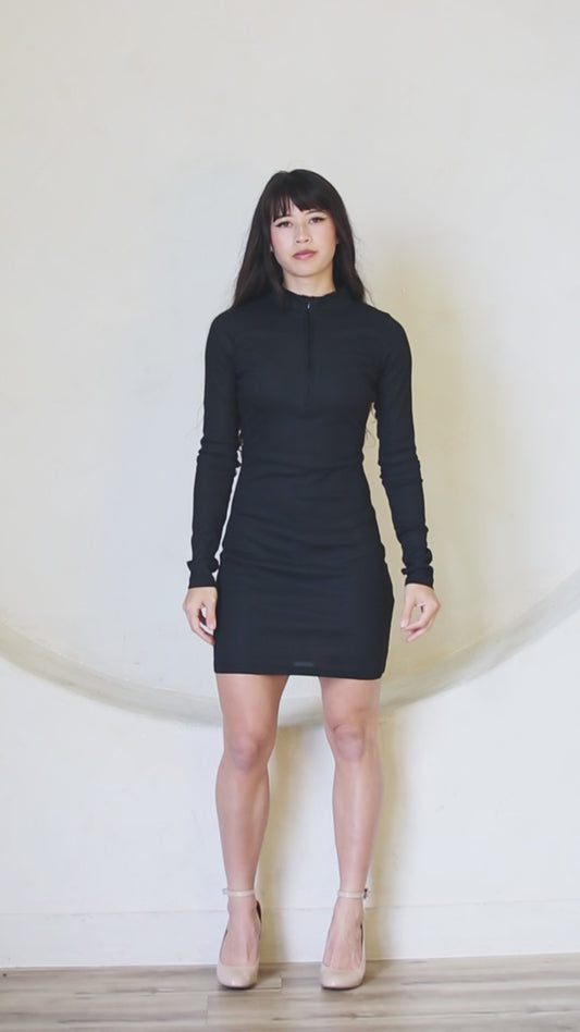 Long Sleeve Slim Rib Knitted