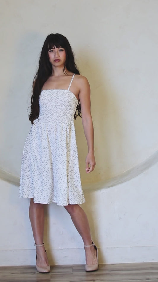 Spring French Print Dress