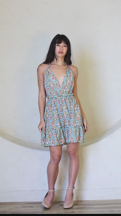 Backless Lace Up Summer Dress